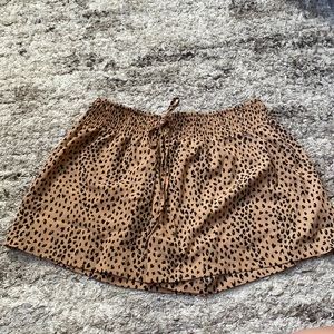 SHEIN Drawstring Cheetah Print Summertime Shorts